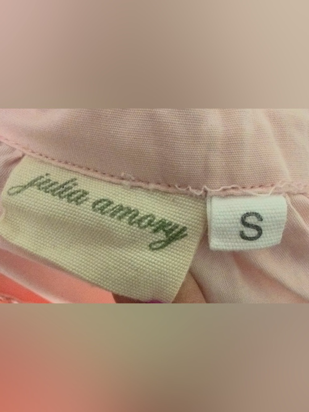 Julia Amory Pink Embroidered Mini Dress S - Picture 2 of 8